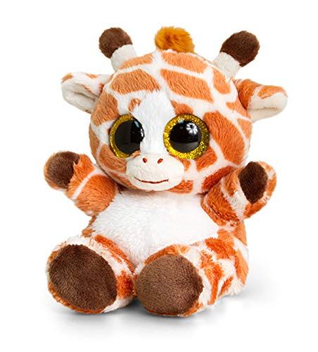 Animotsu pluche dier giraf, pluizige metgezel met grote glitteroogjes ...