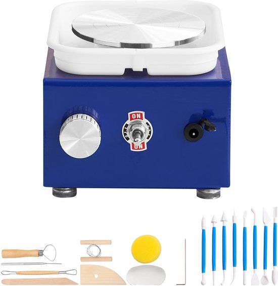 VEVOR Elektrische keramische wielmachine 30 W blauw
