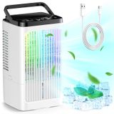 Icecat Refroidisseur d'air portable, 1200 ml, 4-en-1, 2 niveaux de brume, 4 vitesses, minuterie