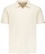 No Excess Polo met V-hals, korte mouwen en structuur lichtbeige