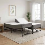 vidaXL Elektrisch Verstelbaar Bedframe Zwart 160 x 200 cm Staal