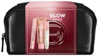 L'Oréal Paris Glow Cadeauset: Lash Paradise Mascara, Lumi Glotion in 903 Medium, Plump In Lipgloss in 400 & Luxe Beauty-Bag, Voor stralende schoonheid en glamoureuze glans, 4-delig