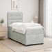 vidaXL Boxspringbed met matras, lichtgrijs, 90 x 200 cm, fluweel