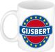 Bellatio Decorations Gijsbert voornaam koffiemok beker wit/blauw 300 ml Cadeau Heren Collega Vaderdag Verjaardag
