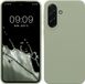 kwmobile telefoonhoesje geschikt voor Samsung Galaxy A37 5G - Hoesje met siliconen coating - Smartphone case in grijsgroen