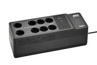 UPS APC UPS voor thuis, UPS 1050VA back-up batterij met AVR, 8x UNEL-aansluitingen, (2) USB-oplaadpoorten, back-ups ononderbroken voeding, BE1050G2-IT