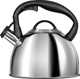 Smile RVS Fluitketel - 3 Liter - Zilver - Geschikt voor Alle Warmtebronnen