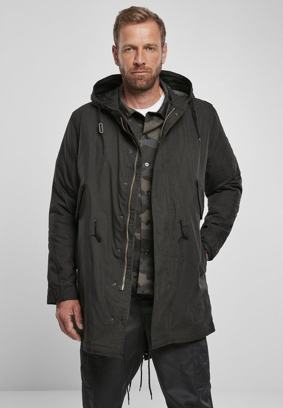 Brandit M51 US Parka Heren Parka - Zwart - M
