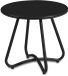 Ibenzoa® Table de jardin – Table de service en acier, noir, résistant aux intempéries et facile d'entretien, avec revêtement en poudre, et équipé de 4 pieds de mise à niveau réglables