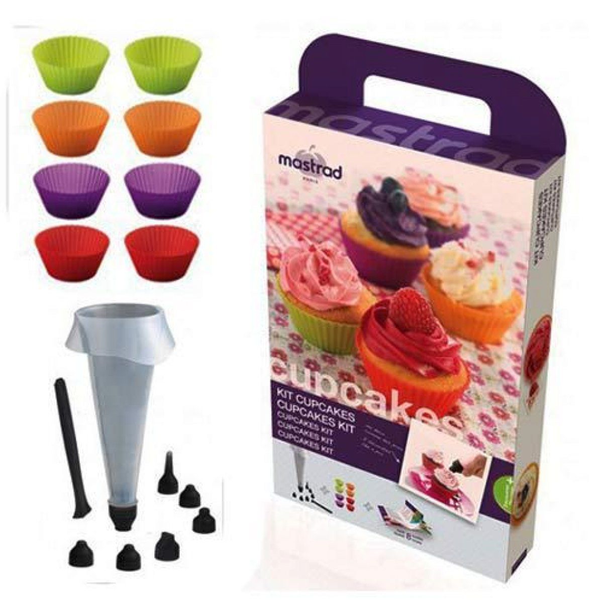Mastrad Cupcake Giftset - Silicone - Assorted Colors