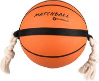 Flamingo Hondenspeelgoed – Matchball basketbal met touw – 53,5 cm – Oranje