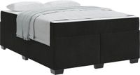 vidaXL Bedframe met matras Zwart 160 x 200 cm Stof
