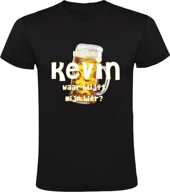 Sol's Ik ben Kevin, waar blijft mijn bier Heren T-shirt 4XL - Zwart