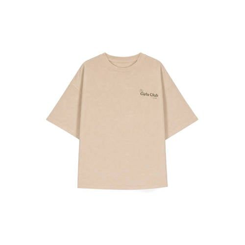 NIK&NIK rechtvallend T-shirt met backprint - lichtbruin