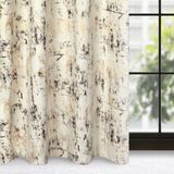 Eurofirany Tonia Gordijn 140x250 cm Crème Polyester Velours Gouden Print Ringen