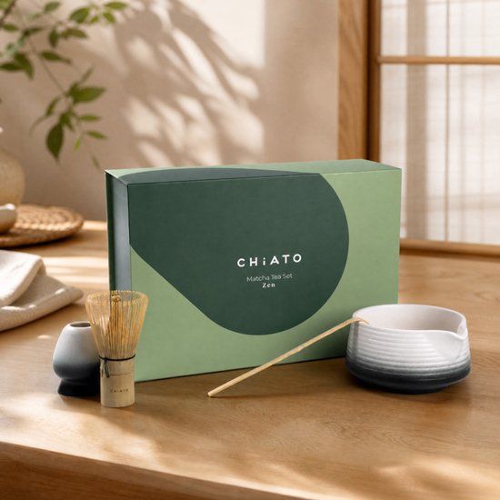 Chiato Matcha theeset Zen Yin Yang – Wit / Zwart