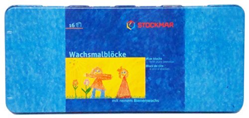 Stockmar 204884266 Waskleurblokken (16 Blokken, Waterbestendig, Van Bijenwas, In Metalen Etui), Meerkleurig