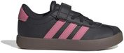 Adidas Vl Court 3.0 Enfants Unisexe Baskets basses Cuir/Caoutchouc/Suède Noir EU 35