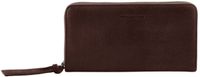 FREDsBRUDER Leren portemonnee My Old Friend Ziparound Wallet Dark Chocolate donkerbruin