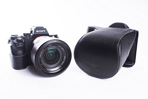 TP Handgemaakte Echt Lederen Full Camera Case Bag Cover Voor Sony A7 II A7R M2 A7S Mark II 24-70mm/F4 lens Zwart Kleur