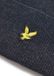 Lyle & Scott Lambswool blend ribbed beanie - dark navy marl