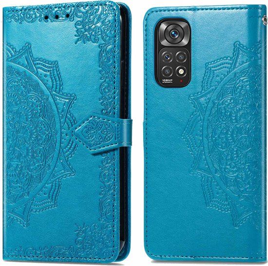 iMoshion Hoesje Xiaomi Redmi Note 11 (4G) / 11S - Mandala Bookcase - Turquoise