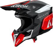 Airoh Wraaap Conquer Motocrosshelm - Zwart/wit/rood/grijs, Maat XXL