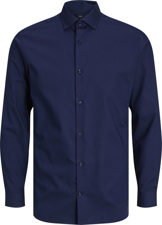 JACK&JONES JPRBLAPARKER SHIRT L/S NOOS Men's Shirt - Size M - Perfect Navy;Slim Fit
