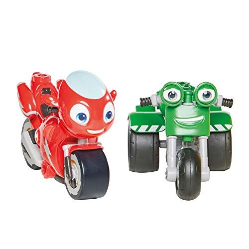 Ricky Zoom T20044 & DJ 2 Pack, 3 Inch Actiefiguren Wielen, Vrijstaand Kids Motorspeelgoed voor 3 jaar oude jongens en meisjes +