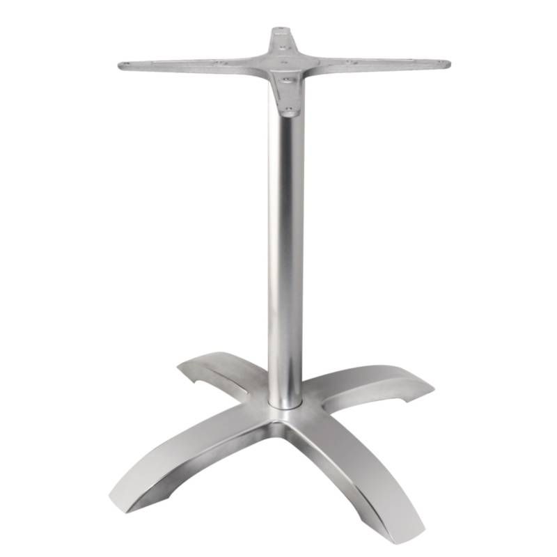 Bolero geborstelde aluminium tafelpoot 68(h) x 66 Ø cm