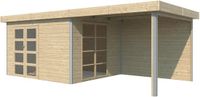 Woodlands Blokhut Misaka met Overkapping en Aluminium Hoekprofiel 655 x 295 cm
