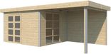 Woodlands Blokhut Misaka met Overkapping en Aluminium Hoekprofiel 655 x 295 cm