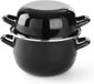 HENDI Geëmailleerde mosselpan met deksel – 2,5L – Ø20 cm – zwart