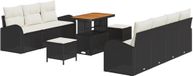 vidaXL Tuinbank - Zwart - Polyrattan