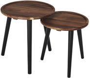 Home Deco Factory Bijzettafels - Set van 2 - Rond - Acacia Hout