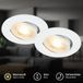B.K.Licht BRILONER Besi – Set van 2 Inbouwspots – 230V – warm wit licht 3.000 K – Ø8 cm – wit