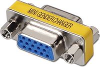 AISENS A114-0082 VGA D-Sub Female to Female Adapter, Blue/Silver