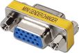 AISENS A114-0082 VGA D-Sub Female to Female Adapter, Blue/Silver