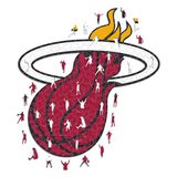 Iconic Puzzles NBA houten puzzel, meerkleurig, Miami Heat, 500 stukjes