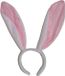 Merkloos Konijn / Haas Oren op Diadeem - 10x - Bunny Oortjes Haarband - Wit / Roze - Dames