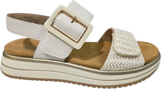 Remonte D1J53-81 Sandalen Wit Leer Dames - Wit/Goud - 41
