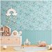 Profhome Papier peint intissé 770731-GU Papier peint lisse Enfant Motif Mat Bleu Pastel Turquoise Vert Brun Beige 1,59 m x 2,8 m