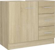 vidaXL Wastafelkast 63x30x54 cm bewerkt hout sonoma eikenkleurig