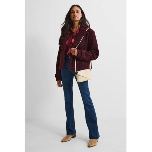 Anytime High Waist Flared Jeans Donkerblauw
