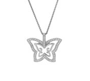 Orphelia ZH-7341 - Hanger Butterfly + ketting - Zilver 925 - Zirkonia