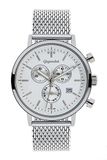 Gigandet Classico herenhorloge, chronograaf, analoog, kwarts, zilver, wit, G6-011