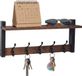 Merkloos Relaxdays sleutelbord - industrieel - bruin-zwart - 43,5x19x11,5 cm - met haken - voor aan de muur