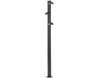 Lucande - Lantaarnpaal - 3 lichtpunten - Metaal, kunststof - 220 cm - Zwart, wit