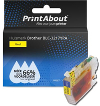 PrintAbout Huismerk Brother LC-3217Y Inktcartridge Geel Hoge capaciteit
