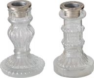 Boltze Home Bougeoir verre transparent H11,5cm